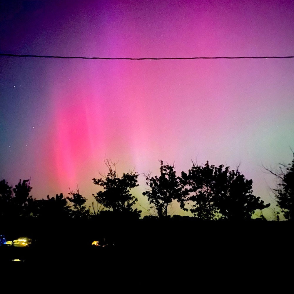 Northern Lights in Alabama that showed up next to the camper💕 #northernlights